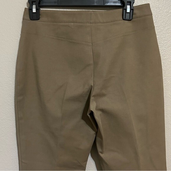 Theory Khaki Green Double Stretch cropped trouser pants women’s size XS 2 - Picture 8 of 14